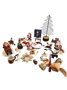 Vintage Christmas Ornament & Holiday Decor Lot - Over 25 Pieces